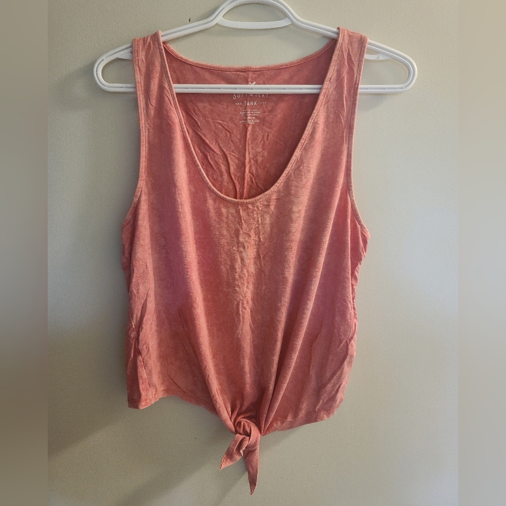 🦄 AEO Soft + Sexy Crop Tank Top With Tie Front